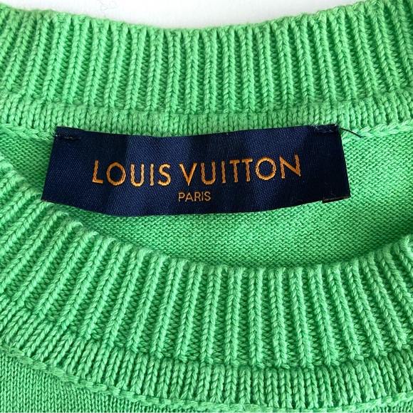 Louis Vuitton Japan Sweater Top Green Made in Italy Size M - Picture 8 of 10